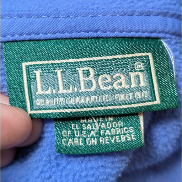 LL Bean Size XS Blue Full Zip Fleece Jacket Polartec Women's Outdoors Preppy - Picture 6 of 11